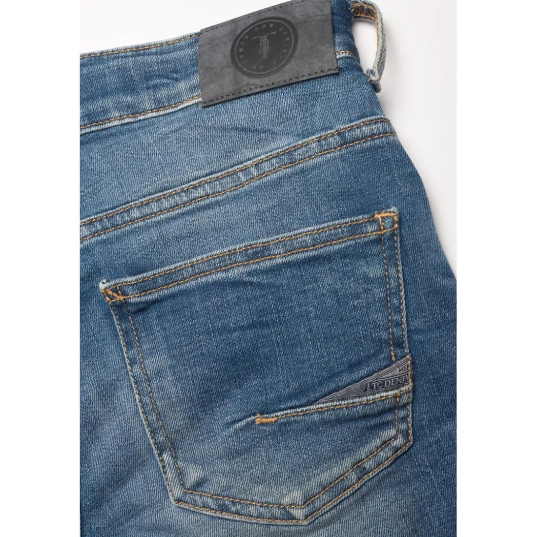 Bermuda short garçon, en jeans MIKE bleu clair délavé