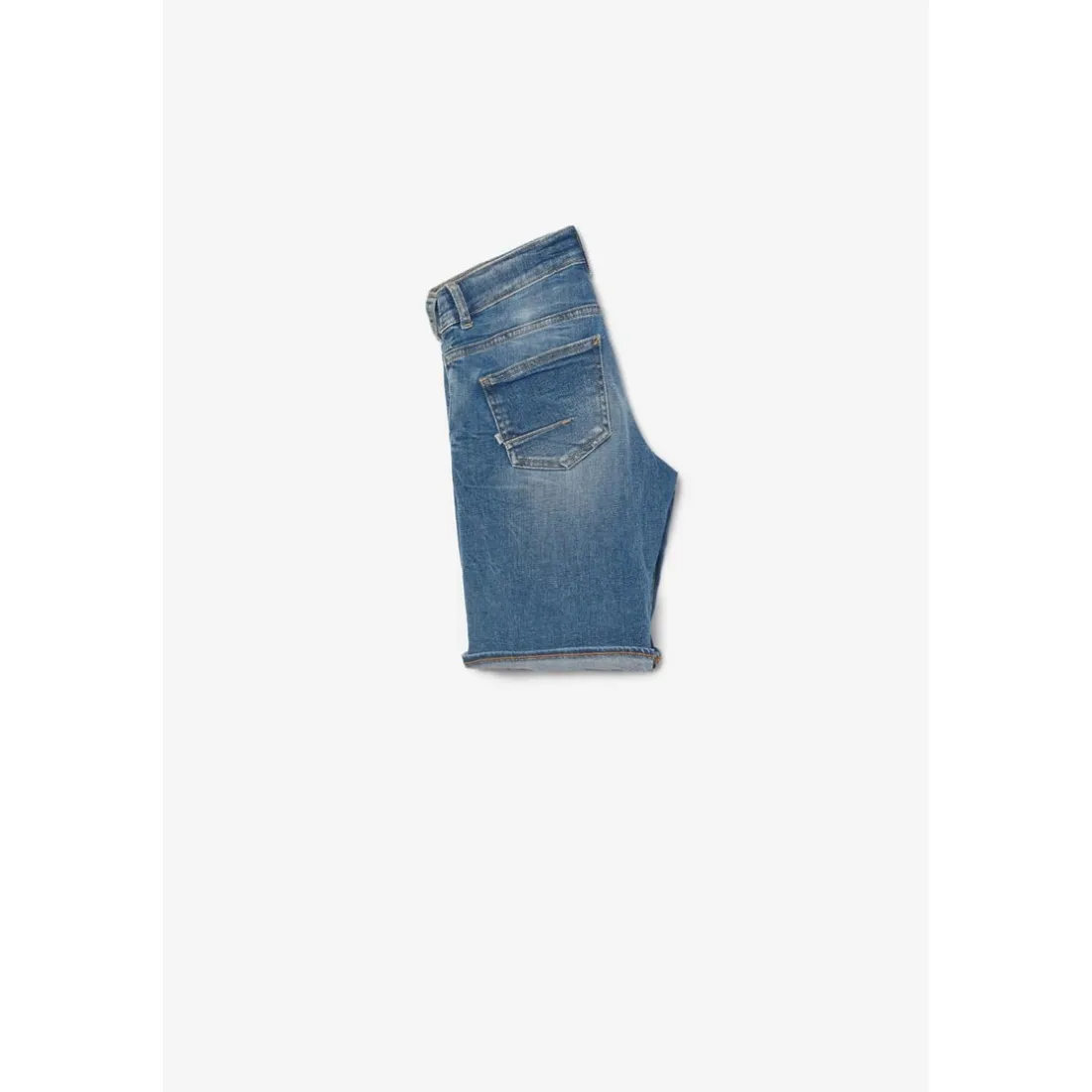 Bermuda short garçon, en jeans MIKE bleu clair délavé