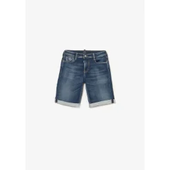 Bermuda short garçon, en jeans Jogg Lo bleu délavé