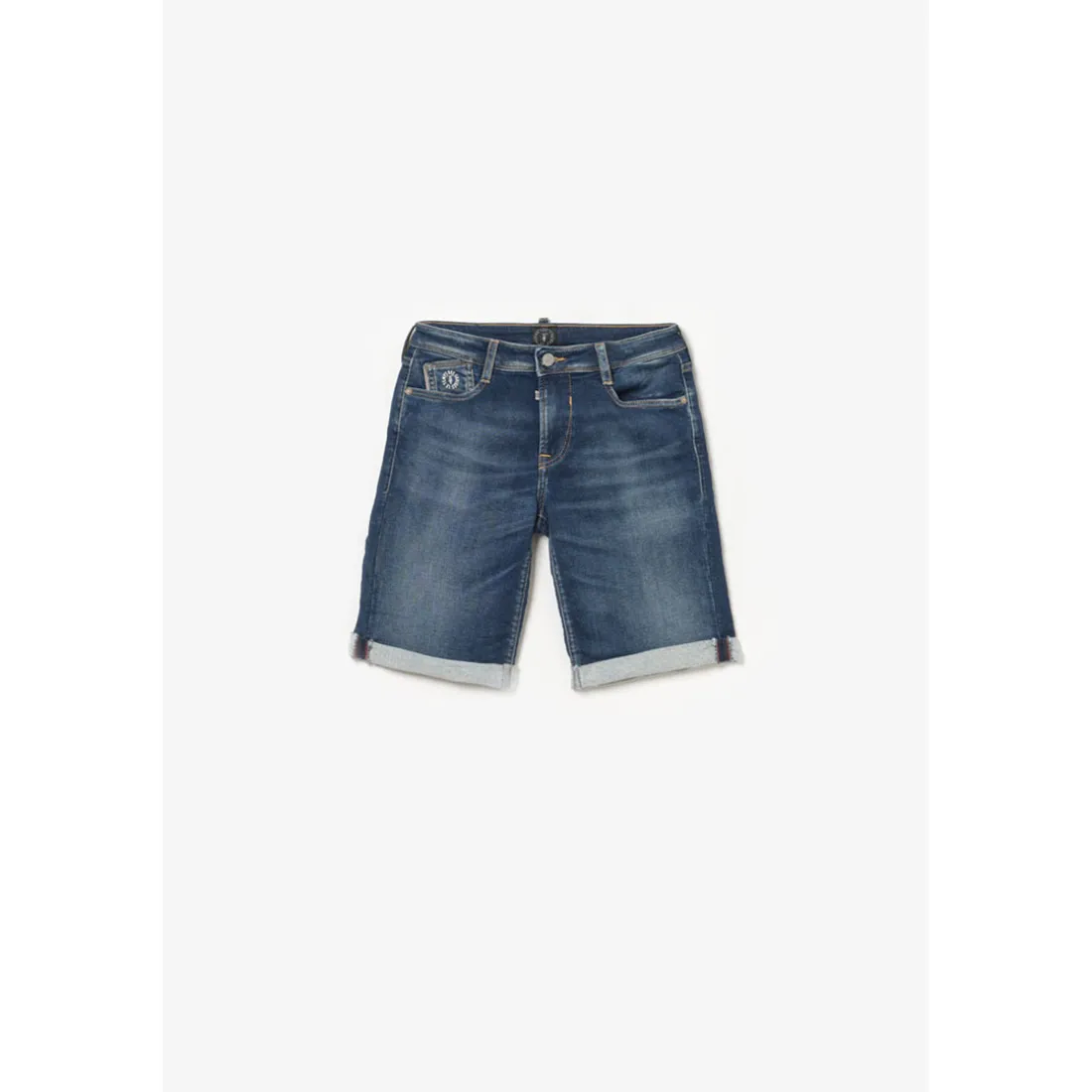 Bermuda short garçon, en jeans Jogg Lo bleu délavé
