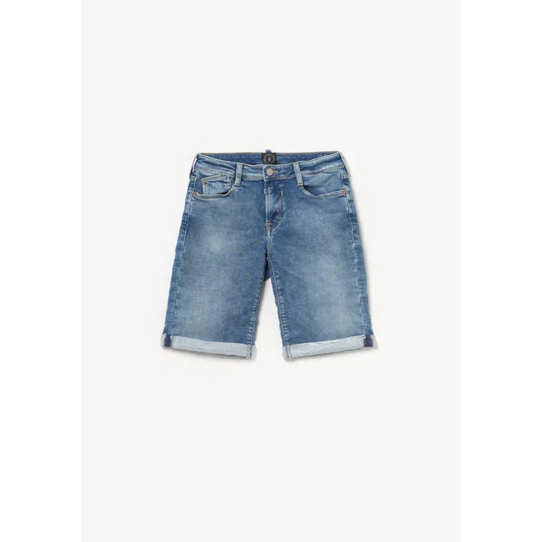 Bermuda short garçon, en jeans Jogg Lo bleu clair délavé