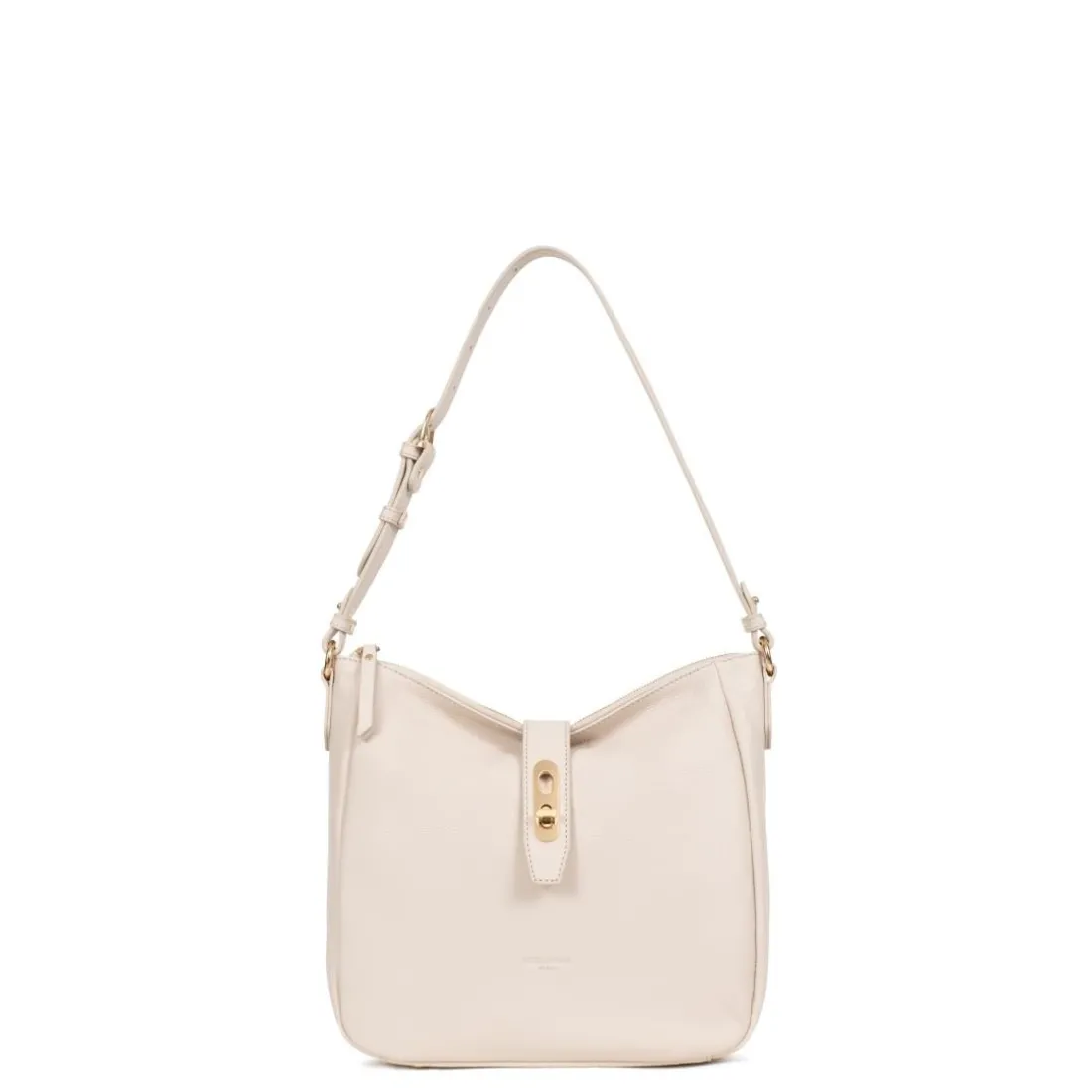 Besace ANDREA Ivoire en cuir Lola