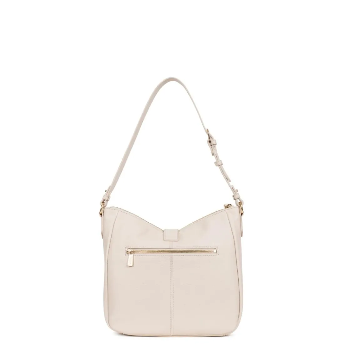 Besace ANDREA Ivoire en cuir Lola