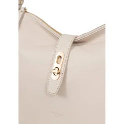 Besace ANDREA Ivoire en cuir Lola