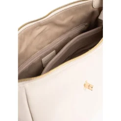 Besace ANDREA Ivoire en cuir Lola