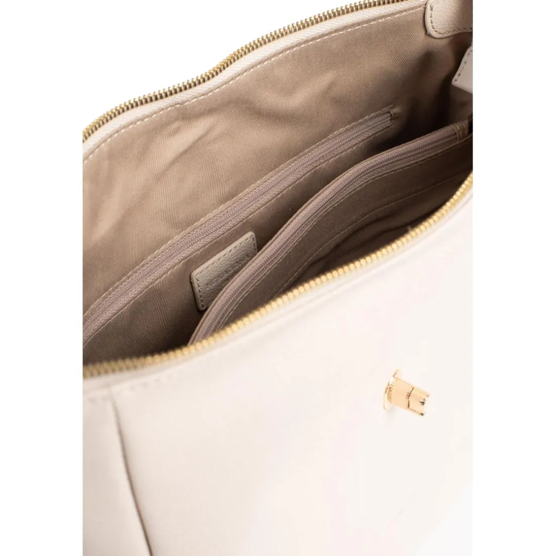 Besace ANDREA Ivoire en cuir Lola
