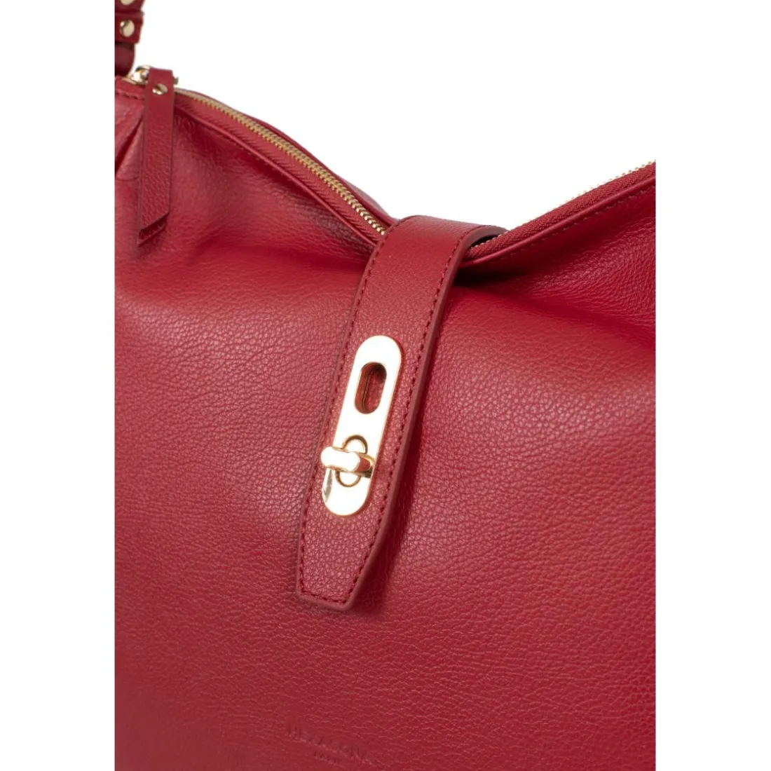 Besace ANDREA Rouge foncé en cuir Luna