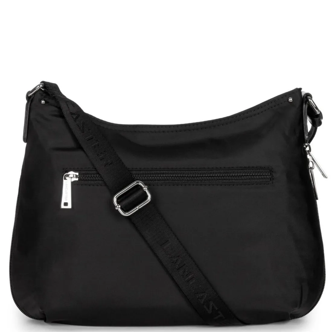 Besace Noire Zippée BASIC POMPON - Lancaster en tissu