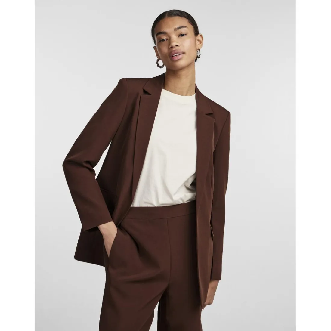 Blazer classique oversize fit col italien rouge