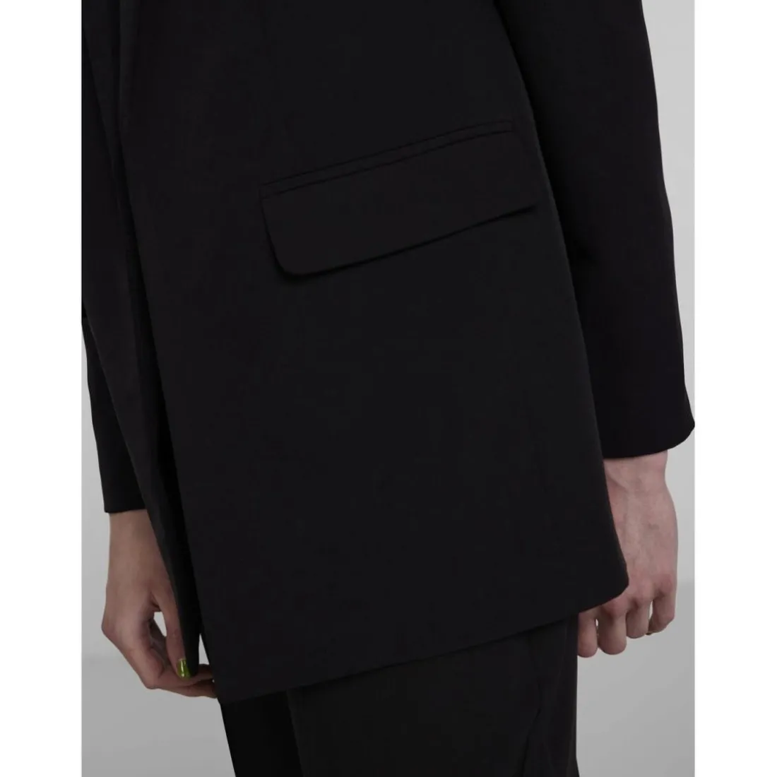Blazer classique oversize fit col italien noir