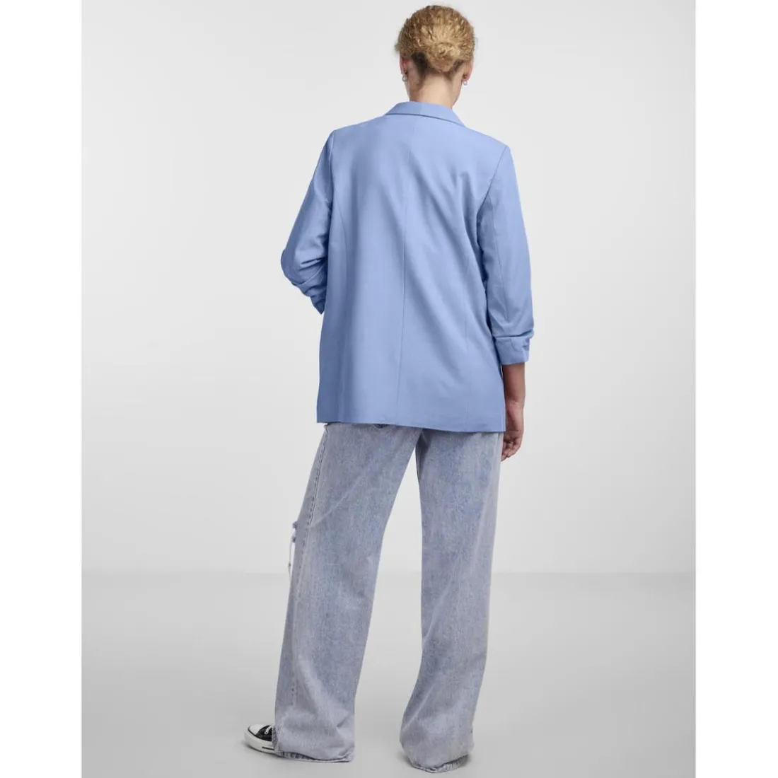 Blazer classique regular fit col à revers bleu Cara