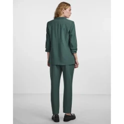 Blazer classique regular fit col à revers vert Esme