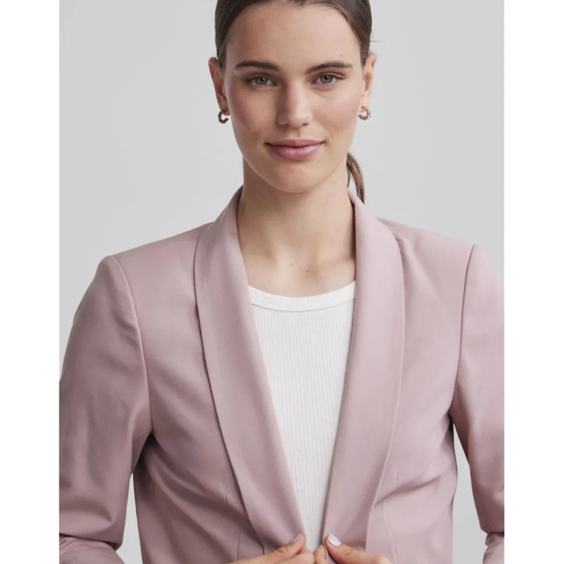 Blazer classique regular fit col à revers Violet Maya