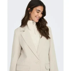 Blazer classique Revers à encoche beige