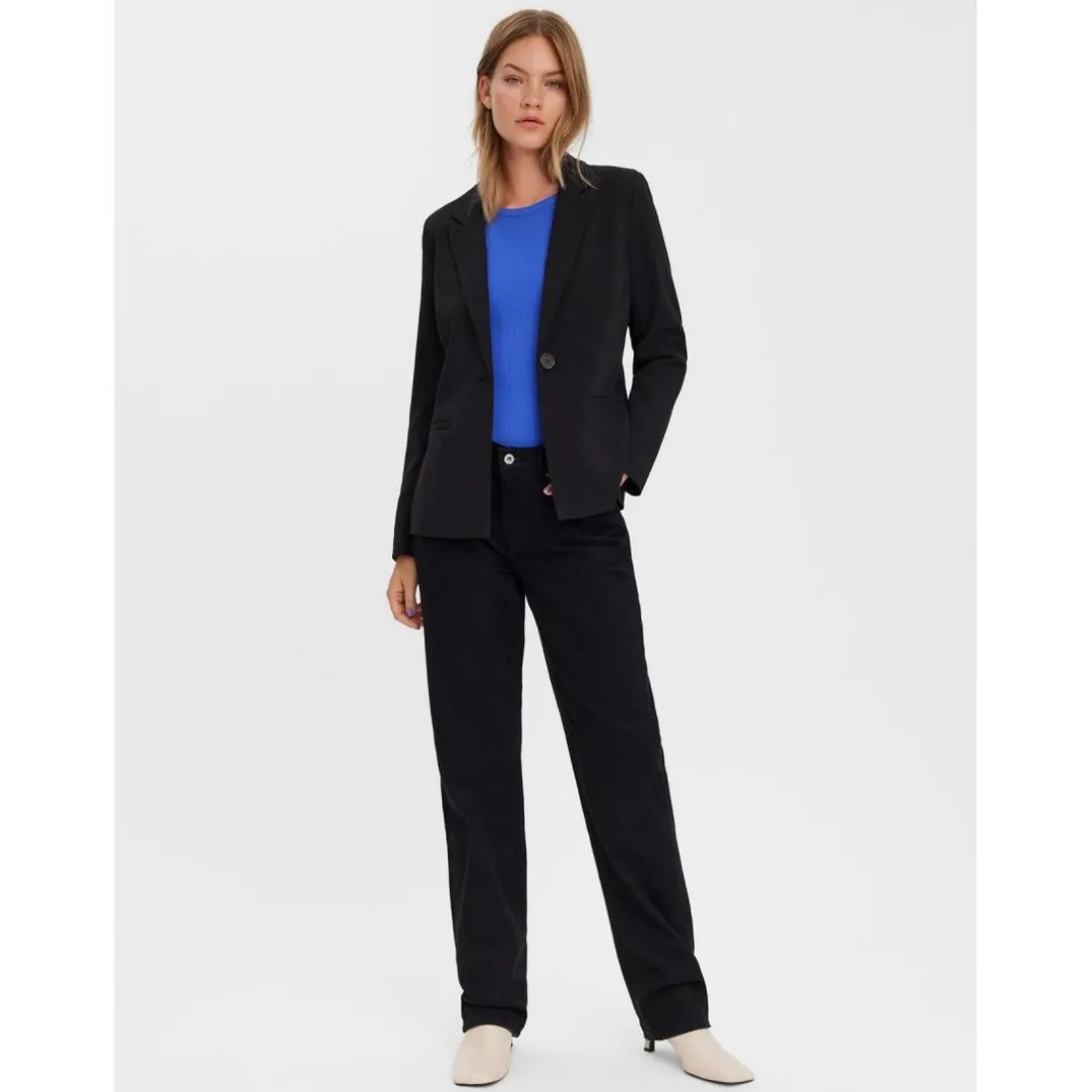 Blazer classique Slim Fit Col à revers noir