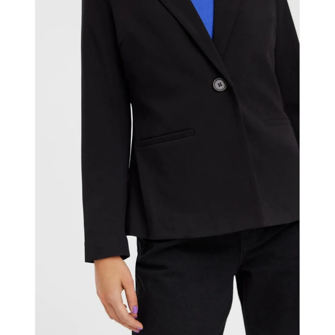 Blazer classique Slim Fit Col à revers noir