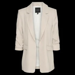 Blazer col à revers gris en viscose Agnes