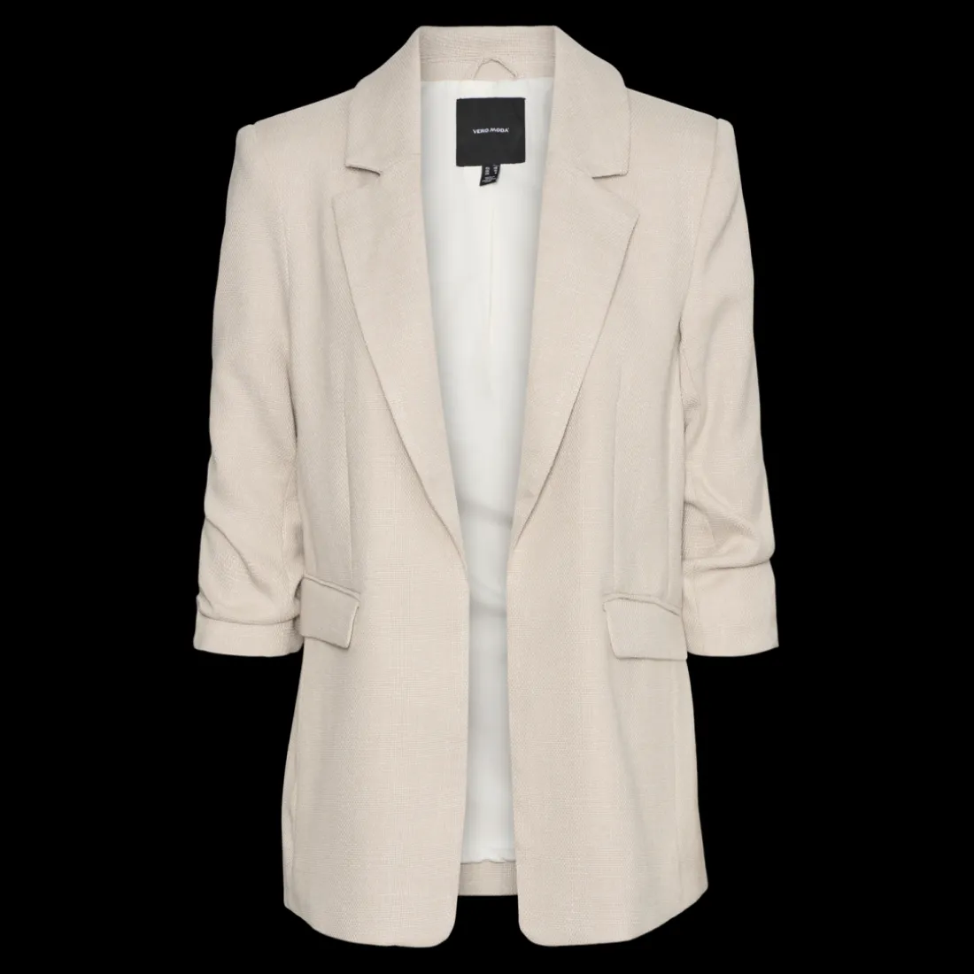 Blazer col à revers gris en viscose Agnes