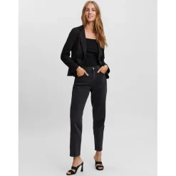 Blazer croisé Regular Fit Col à revers Longueur regular noir
