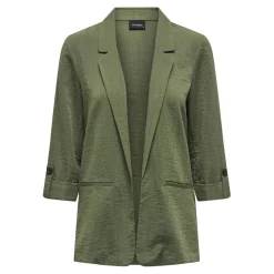 Blazer loose fit col à revers vert en viscose Lyra