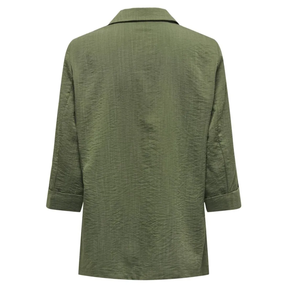 Blazer loose fit col à revers vert en viscose Lyra