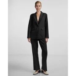 Blazer regular fit boutonné noir Kaye