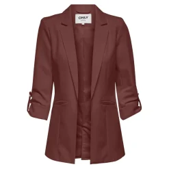 Blazer regular fit col à revers marron clair Julia