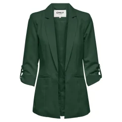 Blazer regular fit col à revers vert foncé Noémie