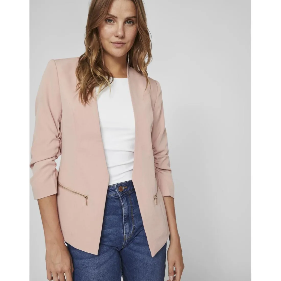 Blazer regular fit col italien rose Ode