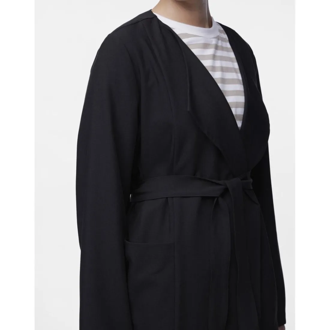 Blazer regular fit col italien noir Yael