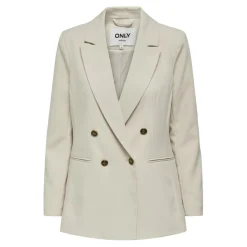 Blazer slim fit fermeture par bouton revers à encoche gris clair Noémie