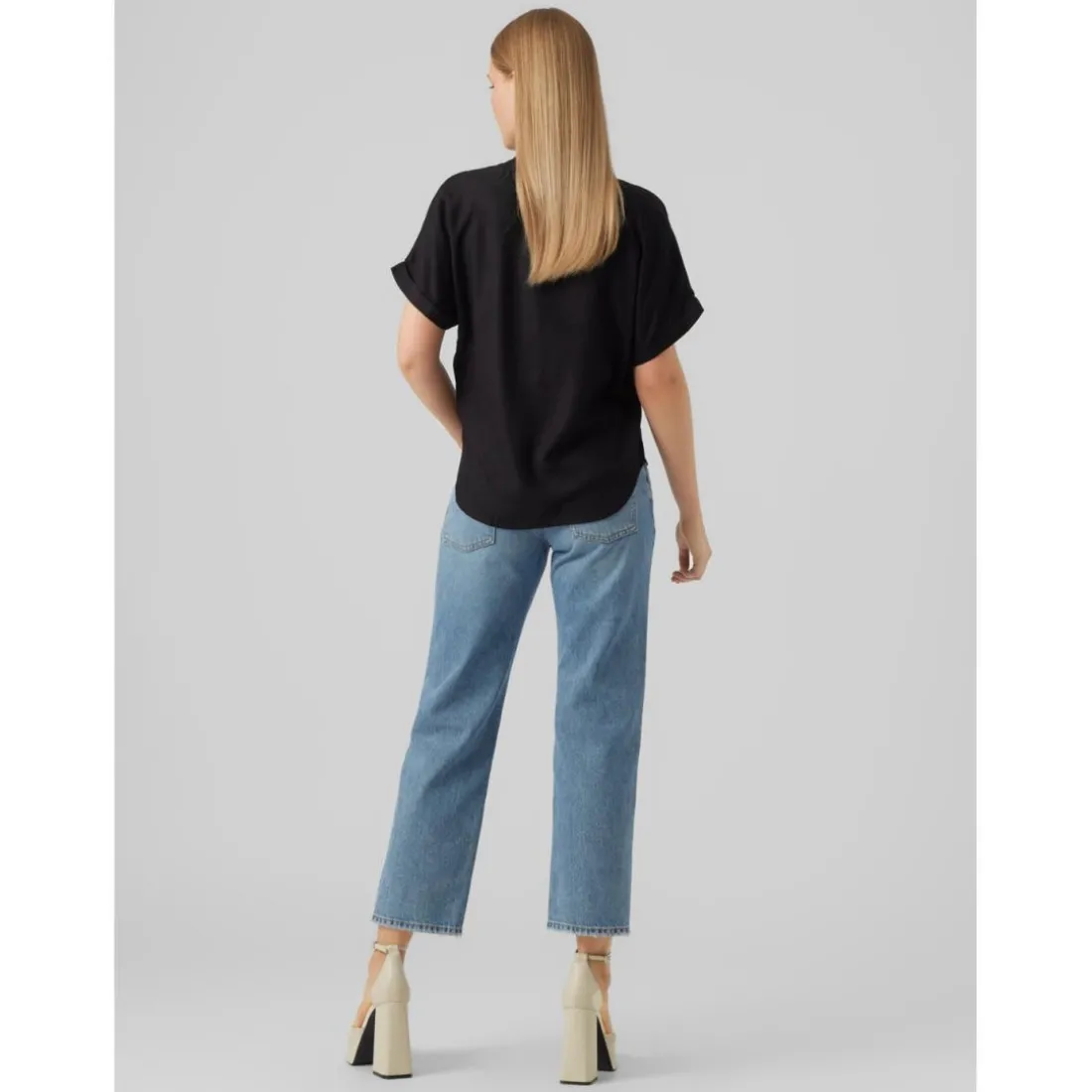 Blouse à manches larges - Noir en viscose