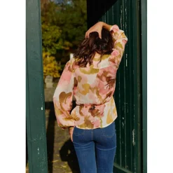 Blouse BATIA romance en viscose rose