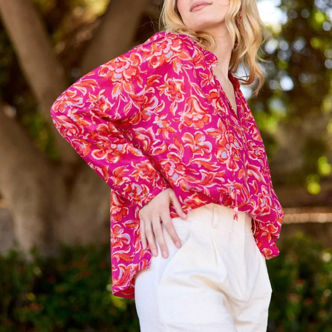 Blouse BELLAU cachemire en coton