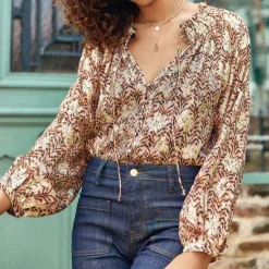 Blouse BENNY beige en viscose