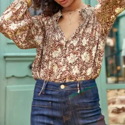 Blouse BENNY beige en viscose