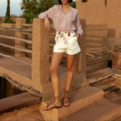 Blouse BETHEL bordeaux en coton