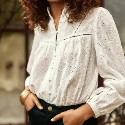Blouse BIRSEN blanc en viscose