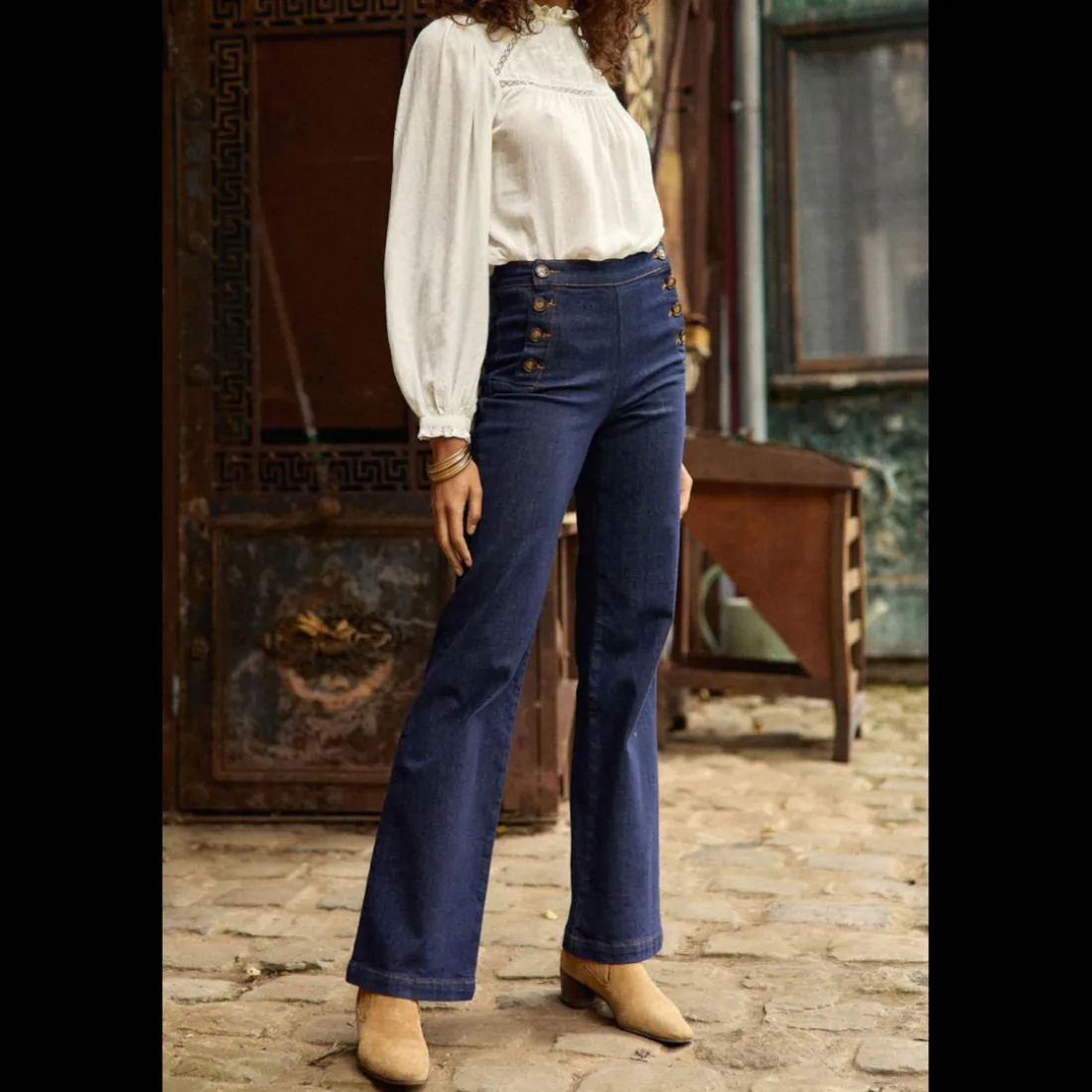 Blouse BIRSEN blanc en viscose