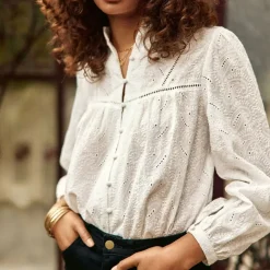 Blouse BLUM blanc en coton