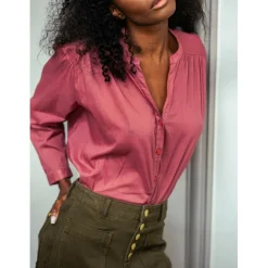 Blouse BOLIA fraise des bois rouge en coton
