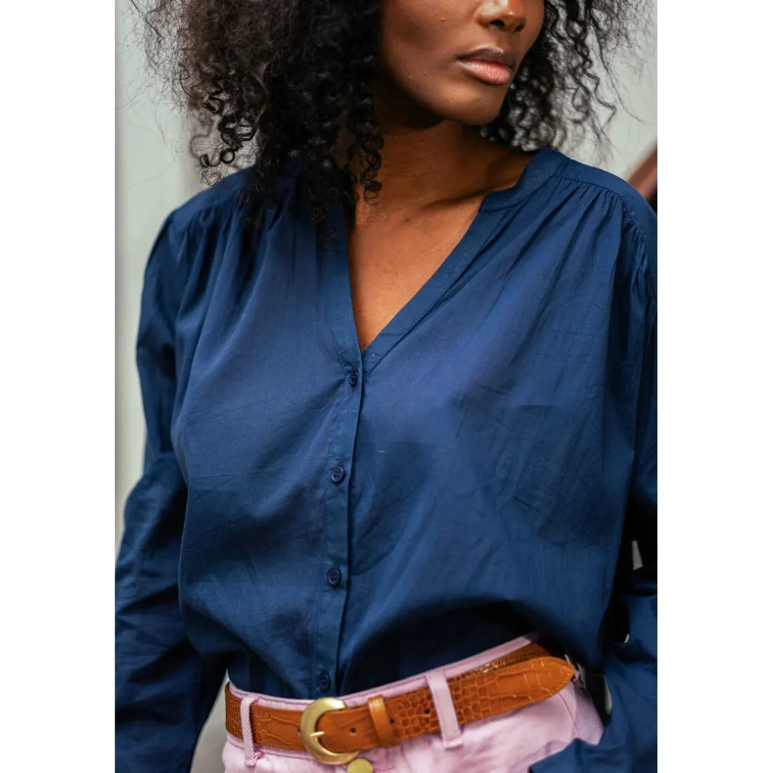 Blouse BOLIA marine en coton