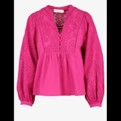 Blouse BRIAM fushia en coton fuchsia