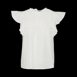 Blouse brodée blanc en coton bio Anna