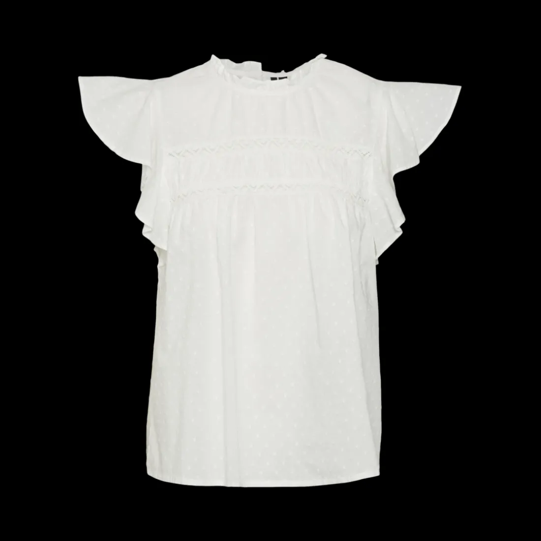 Blouse brodée blanc en coton bio Anna