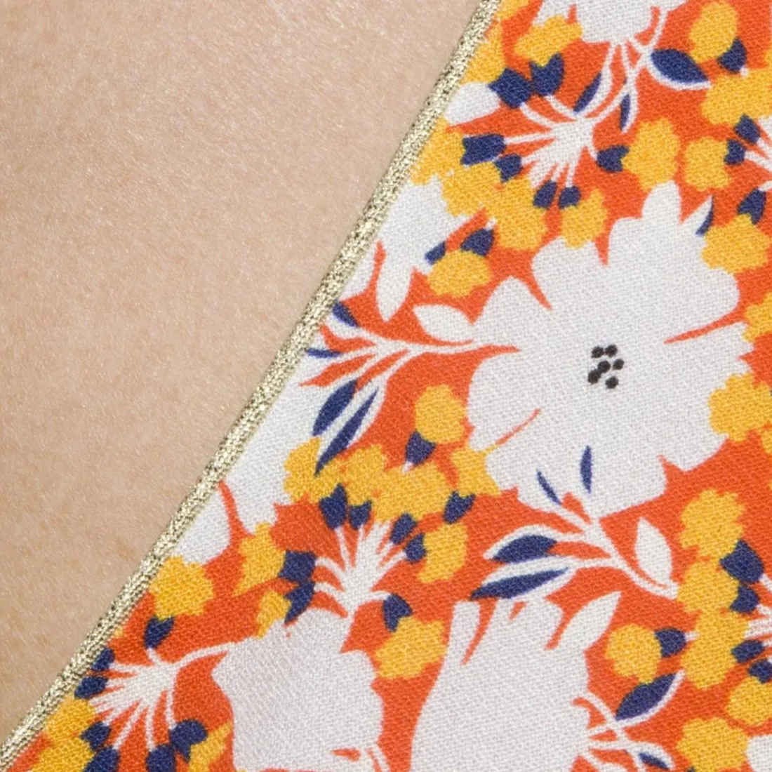 Blouse Caméléon - Magic flowers orange en viscose