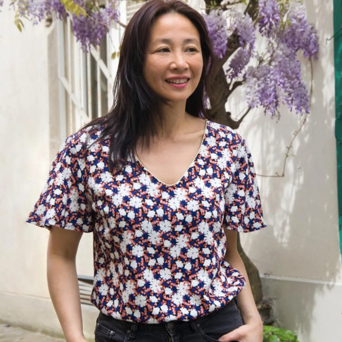 Blouse Caméléon - Magic flowers en viscose
