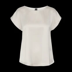 Blouse col rond manches larges manches courtes gris Tia