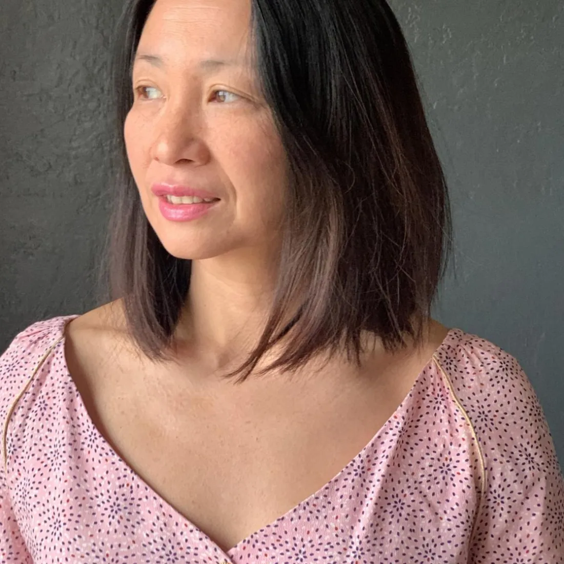 Blouse Daily - Confetti rose en viscose
