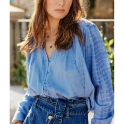 Blouse DIALA - Bleu en coton